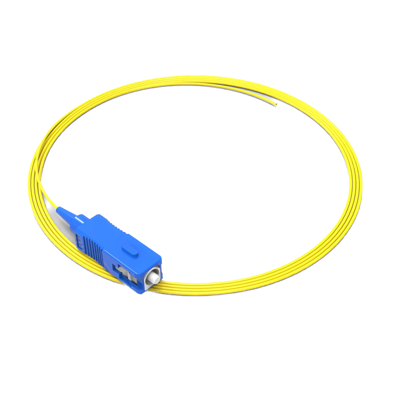 Fiber optic pigtail connector and cable structure
